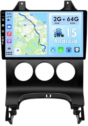MISONDA 2 Din 9in IPS Touch Screen Android 15 Car Stereo For Peugeot 3008/5008 (2009-2016) - [2GB+64GB] - Built-in GPS/Carplay - Free Camera -Support RDS DAB WIFI BT5.0 SWC Mirrorlink Head unit