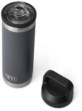 YETI Rambler Bottle Chug, Vacuum Insulated Stainless Steel Bottle with Leakproof Chug Cap, Charcoal, 18 oz (532 ml)