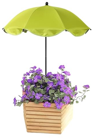 Lyreh Verstellbarer Pflanzenschirm, Groß Pflanzen Sonnenschirm mit Eisen Stangen & Eisen H-förmiger Stapel Gartenschirm für Topfpflanzen Blumen Gemüse (Grün)