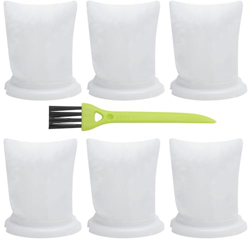 TNSLAND 6 Stück Filter für Vorwerk Kobold VC100, Hochleistungs Schmutzfilter Ersatzfilter mit Reinigungsbürste, Waschbarer, für Akku und Handstaubsauger, Wiederverwendbar Filter Zubehör Ersatzteile