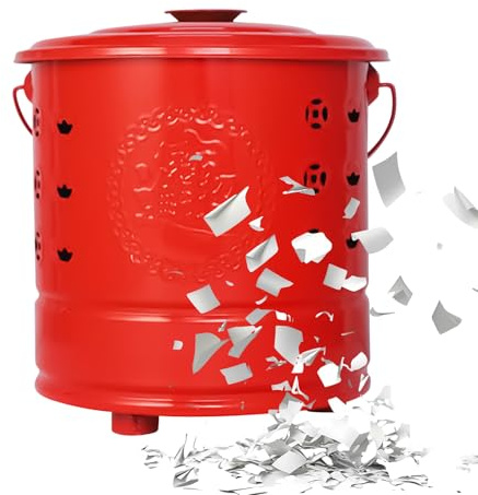 Krmoau Brûleur de papier | Bidon de four en acier inoxydable – Récipient festif avec couvercle pour enterrement de vie de jeune fille