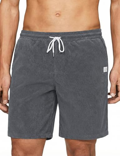 iClosam Bermuda Pana Hombre Diseño Retro Gris Medio XL