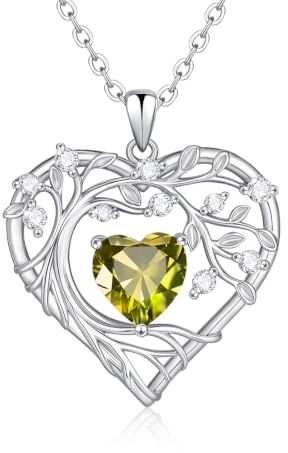 Collier Arbre de Vie Femme Collier Coeur Pendentif Bijoux pour femmes | Bijou Cadeau pour Maman, Épouse, Fille, Anniversaire Noël