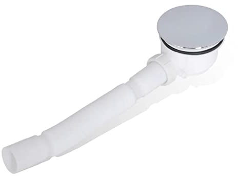 LoogCape Chrome Plated Dome Shower Drain Set 11.5cm OD 9cm Internal Diameter 44-93cm Adjustable Hose Suitable for Showers, Bathtubs, Showers, Shower Enclosures, Shower Enclosures