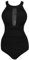 Viloree Maillots de Bain 1 Pièce Femme Amincissant Bikini Grande Taille Monokini Push up Noir 1 2XL