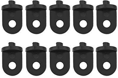 Zerodis 10 Stück Gewächshaus-Clips, zum Aufhängen von Ranken Ernten Körben Blumentöpfen, Blumengarten, Befestigungsset aus Kunststoff Schwarz