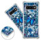 COTDINFOR Samsung Galaxy S10 hülle Cute Glitzer Handyhülle Sparkle Bling Flüssigkeit Treibsand Schutzhülle Stoßfest Weich Silikon hülle für Samsung Galaxy S10 Blue Butterfly YB.
