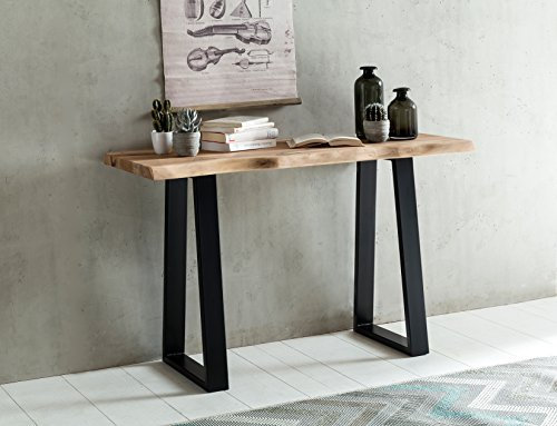 KADIMA Design Konsolentisch Landhausstil Schreibtisch Akazie Schminktisch Sekretär Massivholz