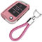 KASER Autoschlüssel Hülle kompatibel für Volkswagen VW Cover TPU Silikon Hochglanz Schutzhülle Schlüsselhülle Fernbedienung VW Golf MK7 Seat Ibiza Leon Skoda Octavia Schlüsselbund (Pink)
