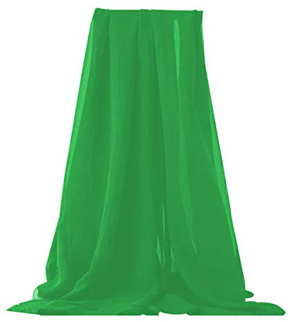 LKXHarleya Chiffon Stoff Sheer, Brautkleid Stoff, Soft Touch Georgette Kleid Material, Meterware, Durchgehende LäNge, GrüN