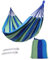 ValueHall Outdoor Soft Cotton Fabric Brazilian Hammock Double Wide 2 Person Travel Camping Hammock (Hot Blue)
