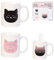 The Concept Factory, KA4188, Mug thermoreactif Original avec Design Chat, Change de Couleur au Contact de la Chaleur, en Porcelaine Durable, idéal pour café et thé, 30Cl, Noir/Rose