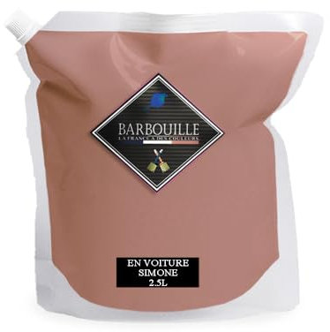 BARBOUILLE - Peinture Acrylique En Voiture Simone - Effet Mat-Poudré - Peinture Mur & Plafond - Lessivable - Séchage En 30 min - COV A+ - Fabriquée En France - 2,5 L