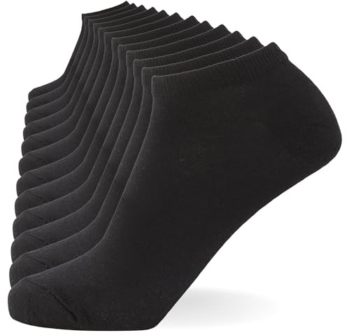 FM London Plain Trainer Socks Chaussettes d'entraînement (Lot de 12) Mixte