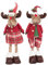 Brandsseller Weihnachts Wackel Elch 2er Set Figur Rentier Pärchen ca. 55 cm Design 3