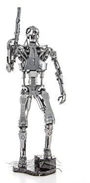 Fascinations ICX141 Metal Earth Metallbausätze - Terminator T-800 Endoskeleton, lasergeschnittener 3D-Konstruktionsbausatz, 3D Metall Puzzle, DIY Modellbausatz mit 3.5 Metallplatinen, ab 14 Jahre