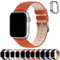 Fullmosa Cinturino Apple Watch Ultra 2 45mm/44mm/42mm/49mm, LichiBosin Cinturini in Pelle per Apple Watch Serie 9 8 7 6 5, Apple watch SE 2/ SE, Per Uomo e Donna, Arancione Zucca + Fibbia Argenta