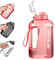 JIMACRO Trinkflasche mit Zeitmarkierungs-Tracker, 1.5L Wasserflasche BPA Frei Auslaufsicher, Sportflasche Flip-Deckel, Trinkflasche Sport für Fitness, Gym, Heim, Büro, Outdoor