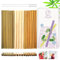 Daily Treasures 18pcs Bamboo Pailles à boire,pailles naturelles de bambou biodégradable en bois de bambou, droites Boba Smoothie Pailles Alternative aux pailles en plastique avec 2 brosses en nylon