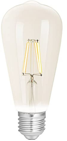 WiZ Smarthome Filament LED Lampe, WLAN. Alexa, Google, 650lm, 2200-5500K, 15.000h, E27, weiss