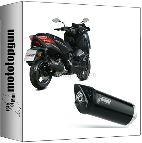 mivv pot d'echappement racing nocat mover acier noir compatible avec yamaha x-max xmax 300 2017 2018 2019 2020 mototopgun
