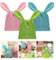 Oblique Unique® 3er-Set Osterhasen Jute-Beutel mit Knoten-Ohren – Stoffbeutel in Grün, Rosa & Blau – Wiederverwendbare Geschenkverpackung, Deko & Aufbewahrung – Ideal für Ostern, Basteln & Mitgebsel