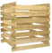 vidaXL Compostador de Listones Compost Fertilizante Patio Terraza Balcón Contenedor de Compostaje Caja Abono 90x90x90 cm Madera Pino Impregnada