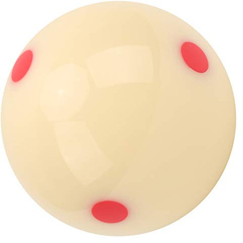 Akozon 1 Pc Standard 52.5Mm Résine Billard Snooker Redpoint Pratique Formation Queue De Billard Boule Snooker Pratique Balle Cue avec des Points Rouges Blanc 52.5Mm 2 Pouces Piscine