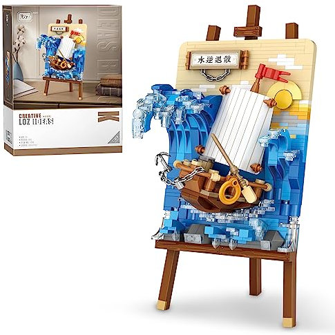 LOZ 1280 Mini Blocks Bausteine Set, Erwachsene 3D Kunstrahmen Bilderset, DIY Klemmbausteine Set, Haus oder Büro Dekoration, Kinder, Mädchen und Jungen kleine Geschenk Spielzeug 6+ (592 Stücke)