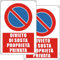 Cartello Proprieta Privata Divieto di Sosta Alluminio Riflettente 20x30 cm, 2 Pezzi Divieto di Sosta Proprietà Privata Metallo Protezione UV, Impermeabile, Antiruggine, Con fori