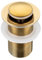Balneo Messing Waschbecken Stöpsel Universal - Pop Up Ventil Waschbecken 61 mm x G1 1/4 - Waschbeckenstöpsel Pop Up Gold - Spülbecken Stopfen ohne Überlauf - 4 Dichtungen, klick B