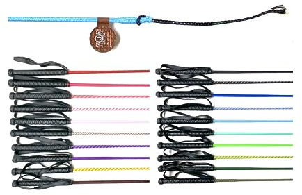 JA Horse Reitgerte Kinderreitgerte Dressurgerte Gerte mit Gummigriff und Handgelenkschlaufe 75/100 cm (100 cm, hellblau)