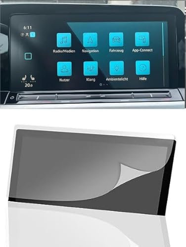 DISSKIN® Displayschutzfolie für Volkswagen Discover Media & Pro Display - selbstheilend durch Wärme, Matt, antibakterielle Beschichtung, Anti-Fingerabdruck (Kompatibel zu VW Golf 8)