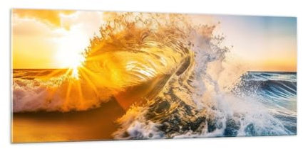 ARTTOR Glasbild 100x40cm Wandbild Glasdruck Landschaften Maritim - 5816