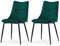 TUKAILAi Esszimmerstühle 2er Set Grün Samt Gepolsterter Sitz Lounge Küchenstuhl mit Hoher Rückenlehne Wohnzimmerstuhl Freizeit Empfangsstühle mit Metallbeinen