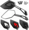 Area1 Universal Motorrad Rückspiegel Paar e-geprüft 2x M10 Rechtsgewinde + Linksgewindeadapter, passend für z.B. GSX-S GSF Bandit SV650 R12 (carbon)