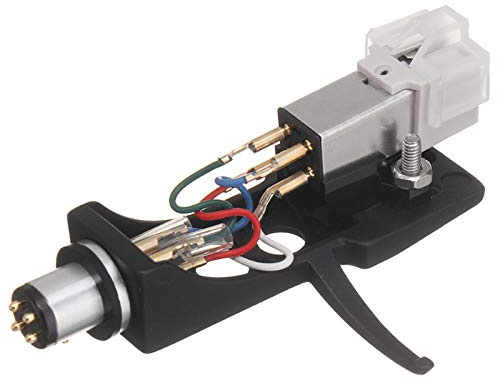 Knadgbft Stylus with Turntable Headshell 4 Pin Contacts for Phonograph Turntable Gramophone LP Vinyl Needle