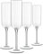 Luigi Bormioli Bach-Serie Sektglas 4er Set - 210 ml Volumen - Geblasenes High-Tech Glas, Titaniumverstärkter Schaft - Eleganz & Robustheit für Schaumweine