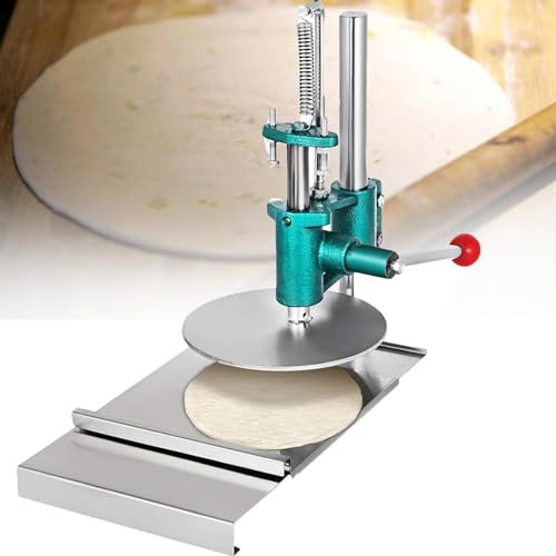 LeGDOr Manuelle Teigpresse, Edelstahl-Teig-Pizzapresse, Pressplatte, Teigglättmaschine für Kuchen, Pizza, Gebäck, Brotbackautomat, kommerzielle Nutzung zu Hause, 18 cm