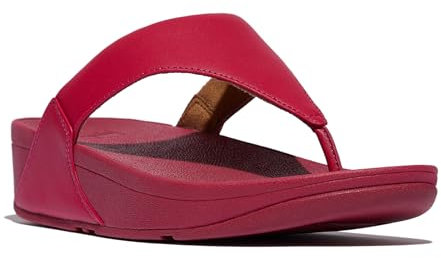 Fitflop Damen Lulu Leather Toepost Sandale, Redberry, 38 EU