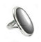 Large Oval Gemstone Handmade Jewelry, 925 Sterling Silver Tribal Ring, Engagement Gifts for Couples, Birthday Gifts for Men, Fathers Day Gifts, Promise Ring, Mens Gifts (Size 9, Hematite)