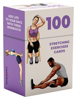 Entsperren Sie Schmerzlinderung: 100 Stück dehnbare Übungs-Blitzkarten für Yoga, Pilates, Physiotherapie und funktionelle Bewegung, Werkzeug mit maximaler Flexibilität, ersetzt Bänder