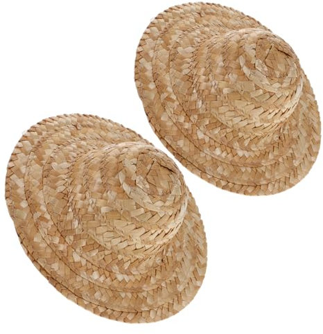 LALADEFIEE 2St Hut malen kinder bastelset Blanker Hut Basteln mit Kindern Hut Gestalten Hut Kinderhüte Hüte selber bemalen Hut für DIY kleiner Sombrerohut Bastelhut DIY machen DIY-Hüte Stroh