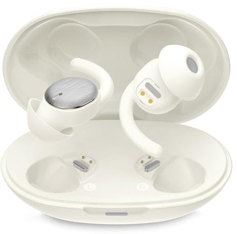 Bluripp Sleepals Mini - Noise Reduction Sleep Earbuds with Sleep, Game, and Music Modes, Long 7-Hour Playtime, Wireless Bluetooth Streaming, Soft Snug Fit for Side Sleepers (Beige)