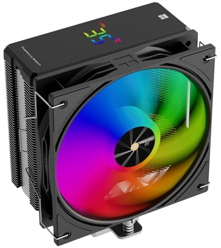 Thermalright Assassin X 120R Digitaler ARGB Black CPU Luftkühler,2000 U/min Geschwindigkeit,12cm leiser PWM-Lüfter CPU-Kühler,für AM4/AM5,Intel LGA1700/1851/115X/1200,PC-Kühlung