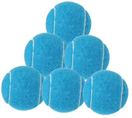 Perfeclan 6PCS -Tennisbälle für Anfänger Trainingsübungen Professionelle Trainingsbälle 6,4 cm Durchmesser für Unterhaltung im Freien im Freien, Blau