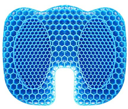 Bomefoi Auto Gel Druckentlastung Kissen, kaltes Gel -Autositzkissen | Ergonomisch atmungsaktives Butt Pillow - Cool Pad Sitz Autozubehör, Bequeme Fahrstuhlunterstützung für Lange Sitzungen