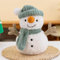 Ueiwffzo Weihnachten Kuscheltier Schneemann, 25cm Weihnachten Schneemann Plüschtier Plüschpuppe Stofftier Plüsch Spielzeug für Kinder Mädchen Jungen (A mit Schal und Hut)