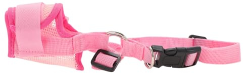 CAPASTEC Hundemaulkorb Netz Verhindert Beißen Atmungsaktiv 1 STK | Rosa, Polyester, 60g, Snout Umfang 18-24cm, Für Kleine Mittlere Große Hunde, Trinkbar, Verstellbar, Spaziergänge, Training