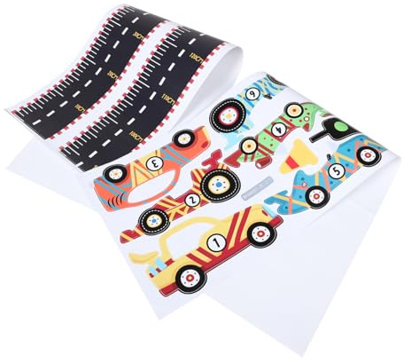 Wachstumstabelle für Junge Mädchen mit Rennwagen Weihnachten Mottoparty | PVC, Ablösbar und Wandschonend, für Glatte Flächen im Kinderzimmer und Nursery, Leicht Anzubringen